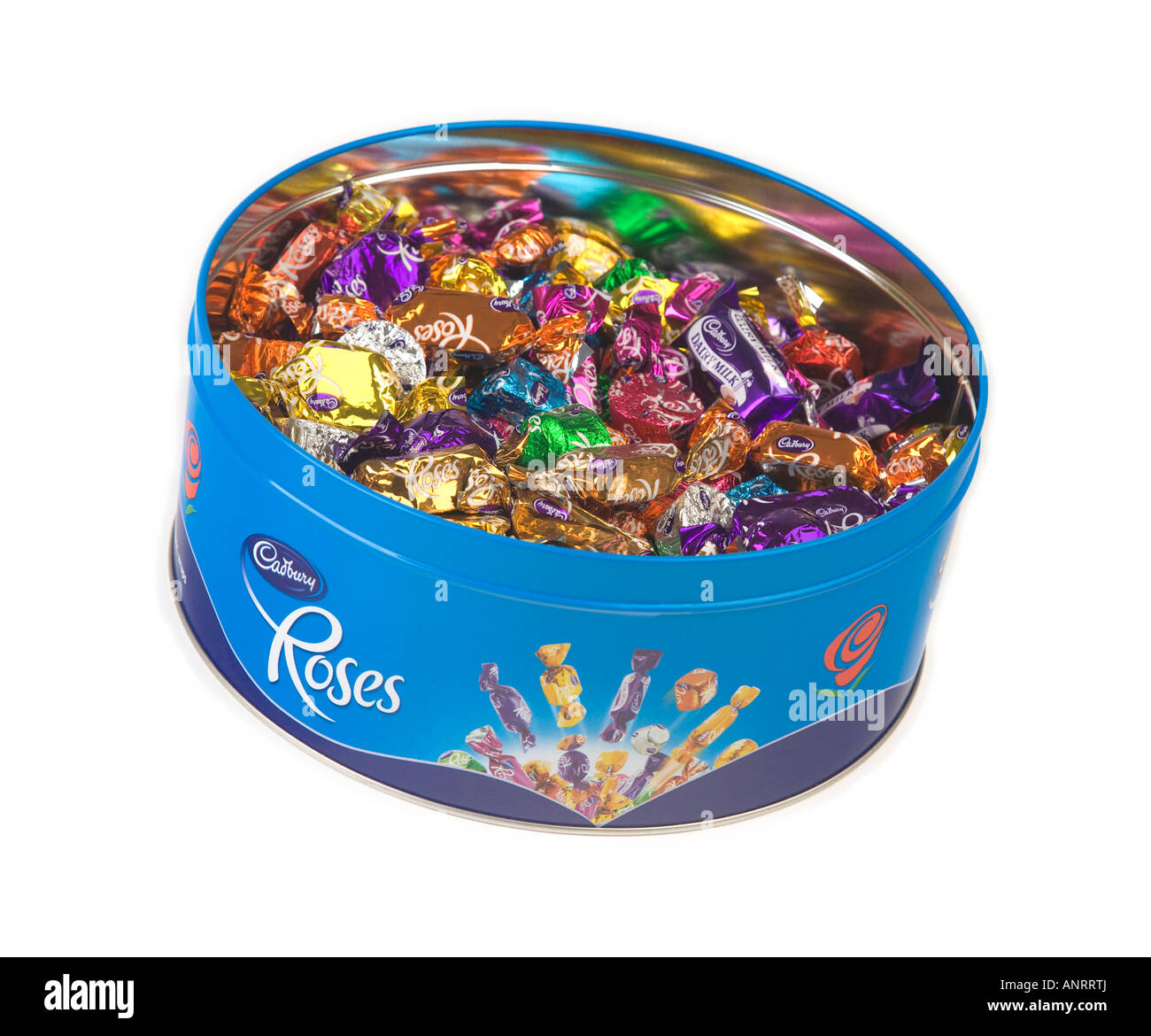 Cadbury Roses Chocolates in a tin Stock Photo Alamy