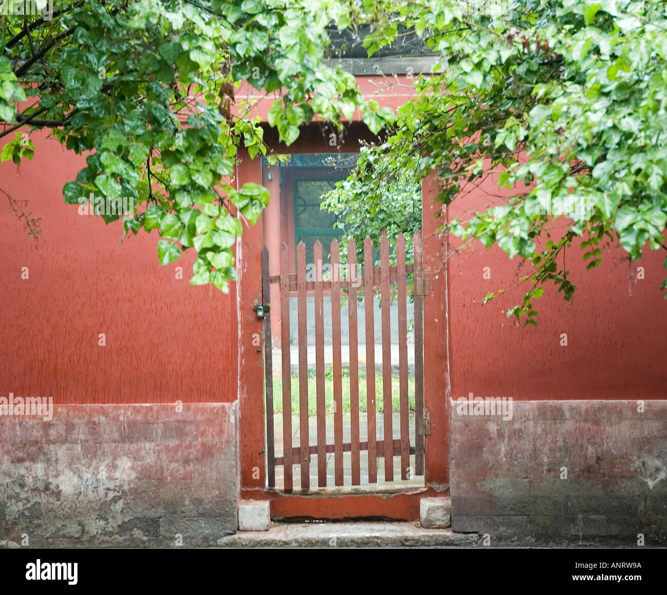 Little gate in Tien Tan park, Beijing, China Stock Photo
