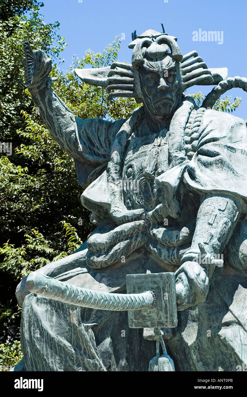 Stock photo of a samurai statue near Sensoji temple in Asakusa Tokyo