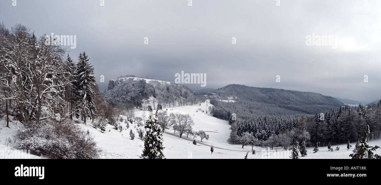 Mountain Lochen in South Germany during winter Stock Photo