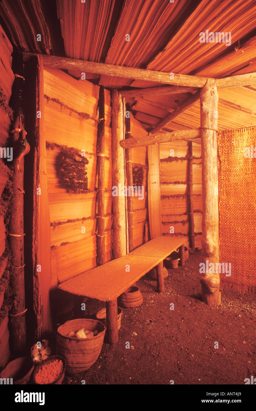 Indian Long House Pacific Northwest Indian hut Historical Museum Port