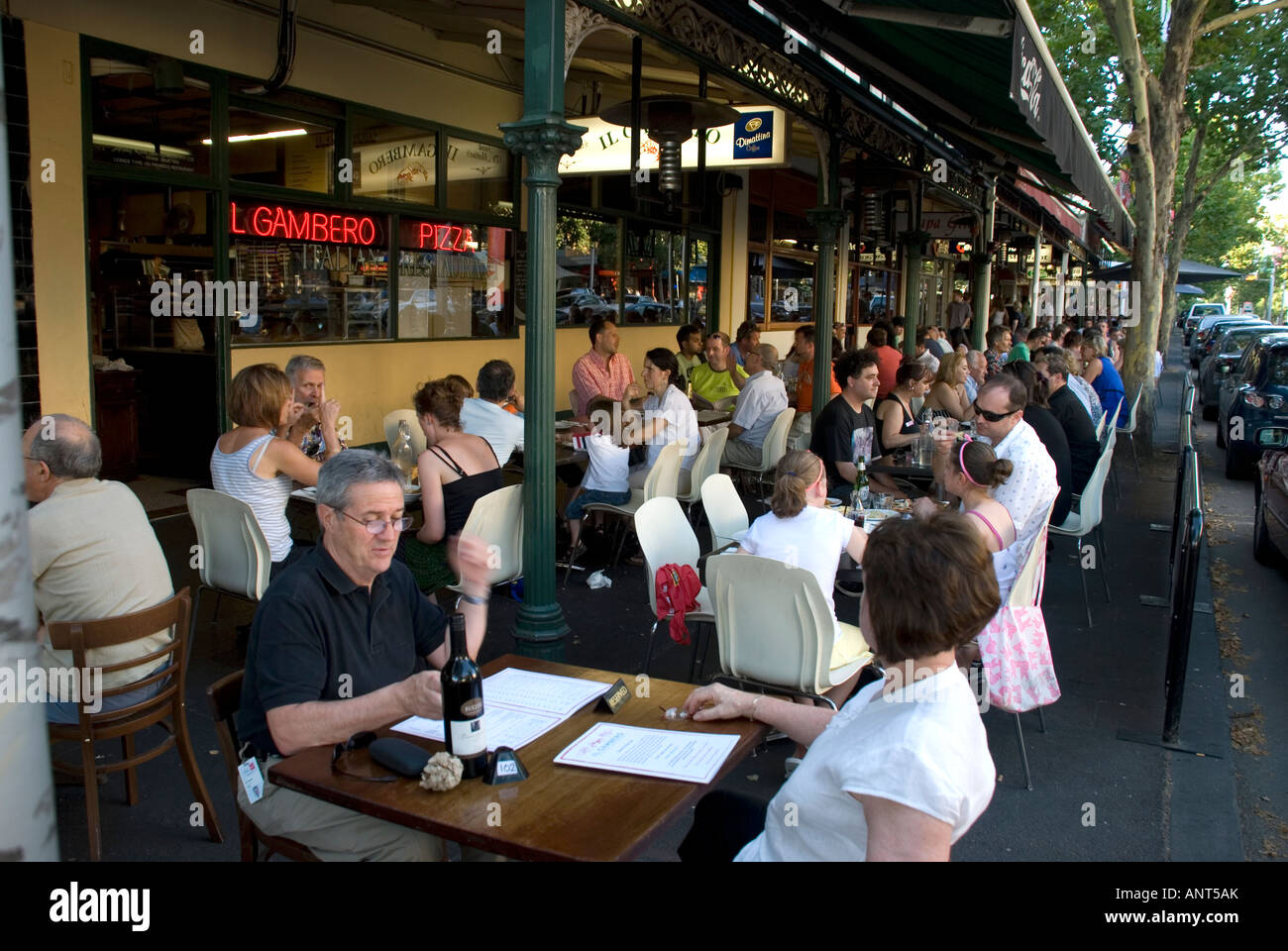 dining, lygon street, carlton, melbourne, australia Stock Photo