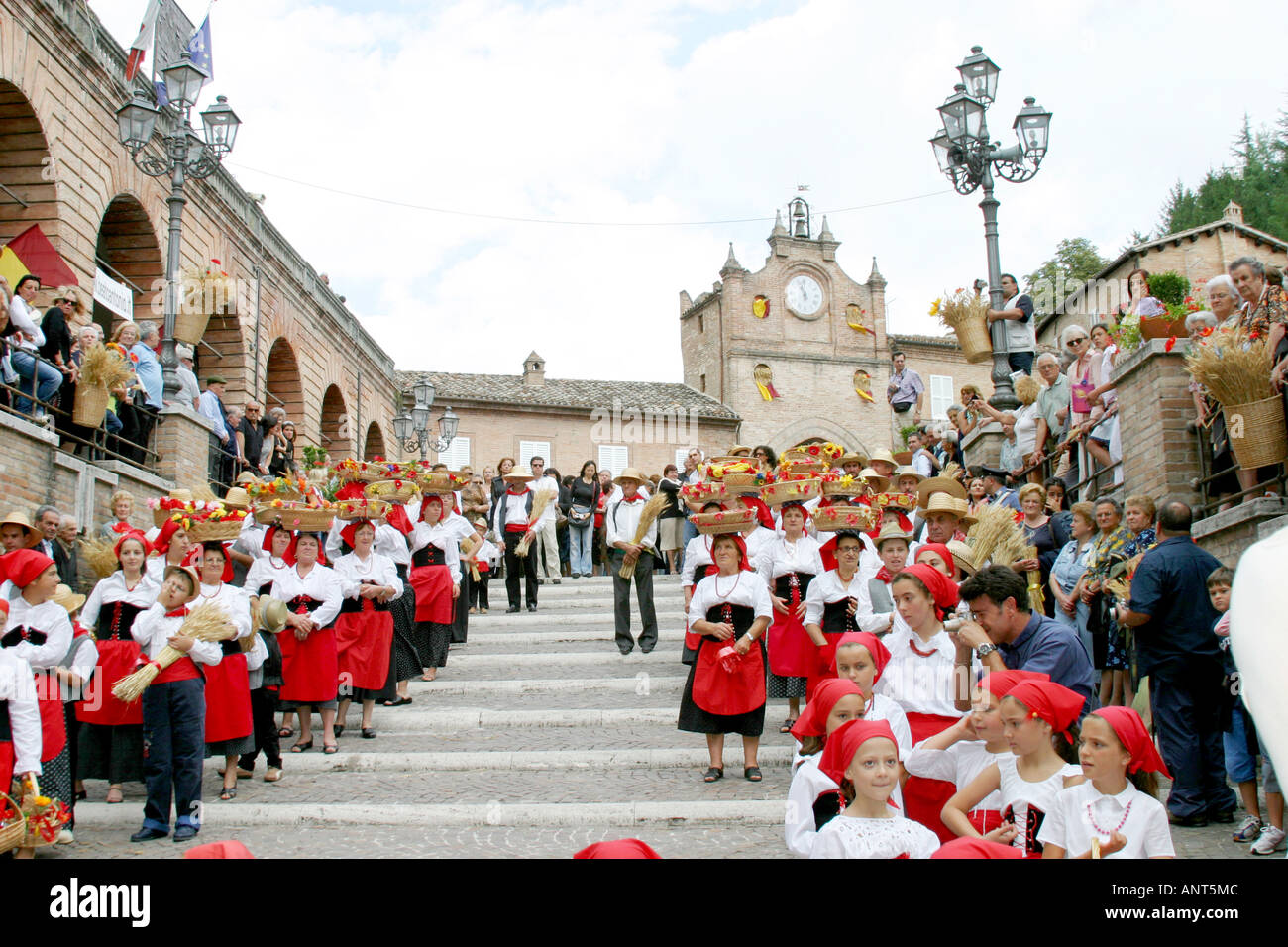 The annual colorful  traditional  religious ','Festa de Canestralle', ,festival  in Amandola, Le Marche, Italy Stock Photo