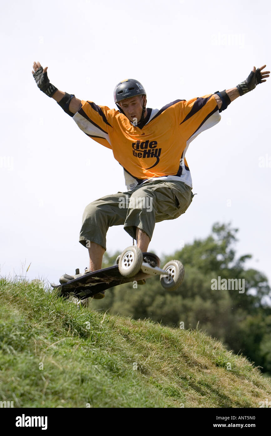 MOUNTAIN BOARDING IN RED HILL SURREY Stock Photo Alamy