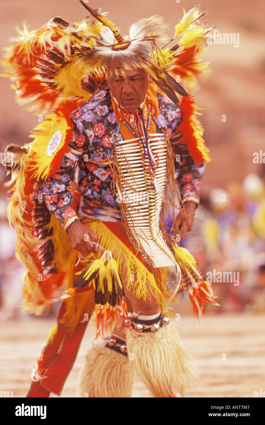 American Indian Kiowa Comanche Fancy Dancer Plains Indian tribe Gallup Inter Tribal Indian Ceremonial Gallup New Mexico Stock Photo