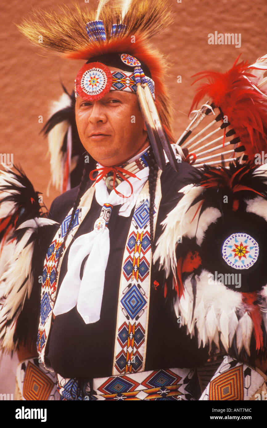 American Indian Kiowa Comanche Dancer Plains Indian Tribe Gallup Inter Tribal Indian Ceremonial Gallup New Mexico Stock Photo