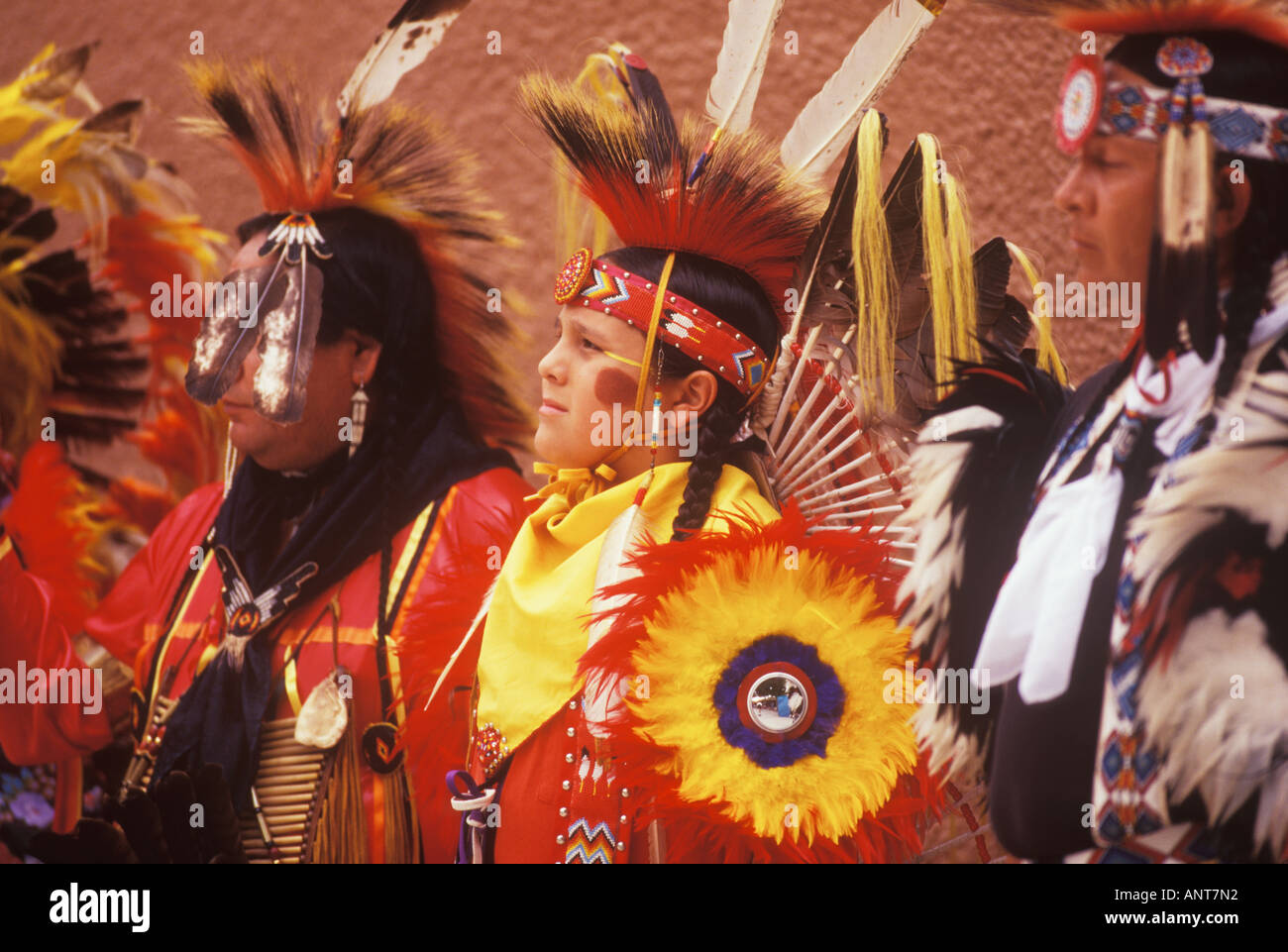 American Indian Kiowa Comanche Dancers Plains Indian Tribe Gallup Inter Tribal Indian Ceremonial Gallup New Mexico Stock Photo