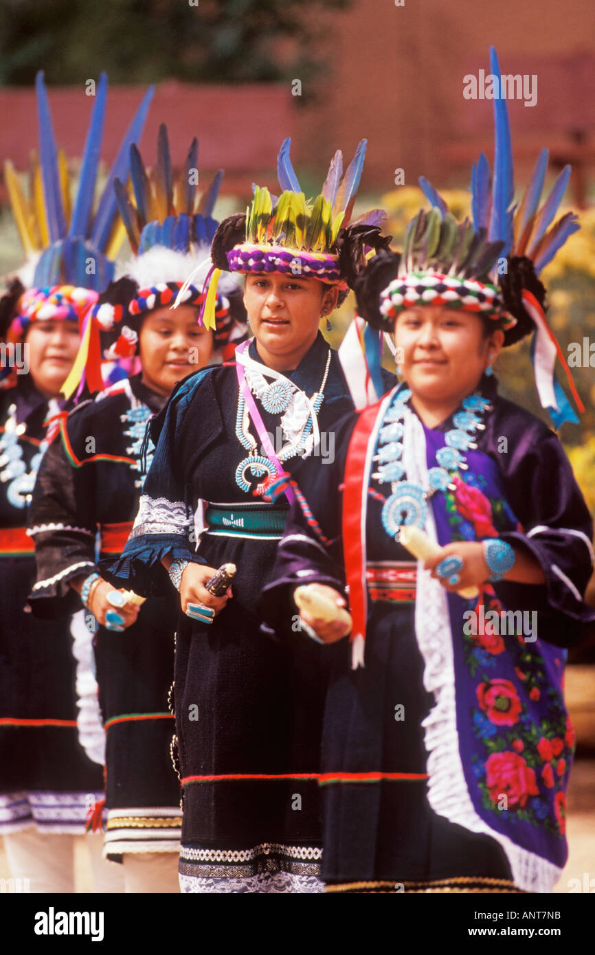 American Indian Zuni Pueblo Indian Parrot Dance Gallup Inter Tribal Indian Ceremonial Gallup New Mexico Stock Photo