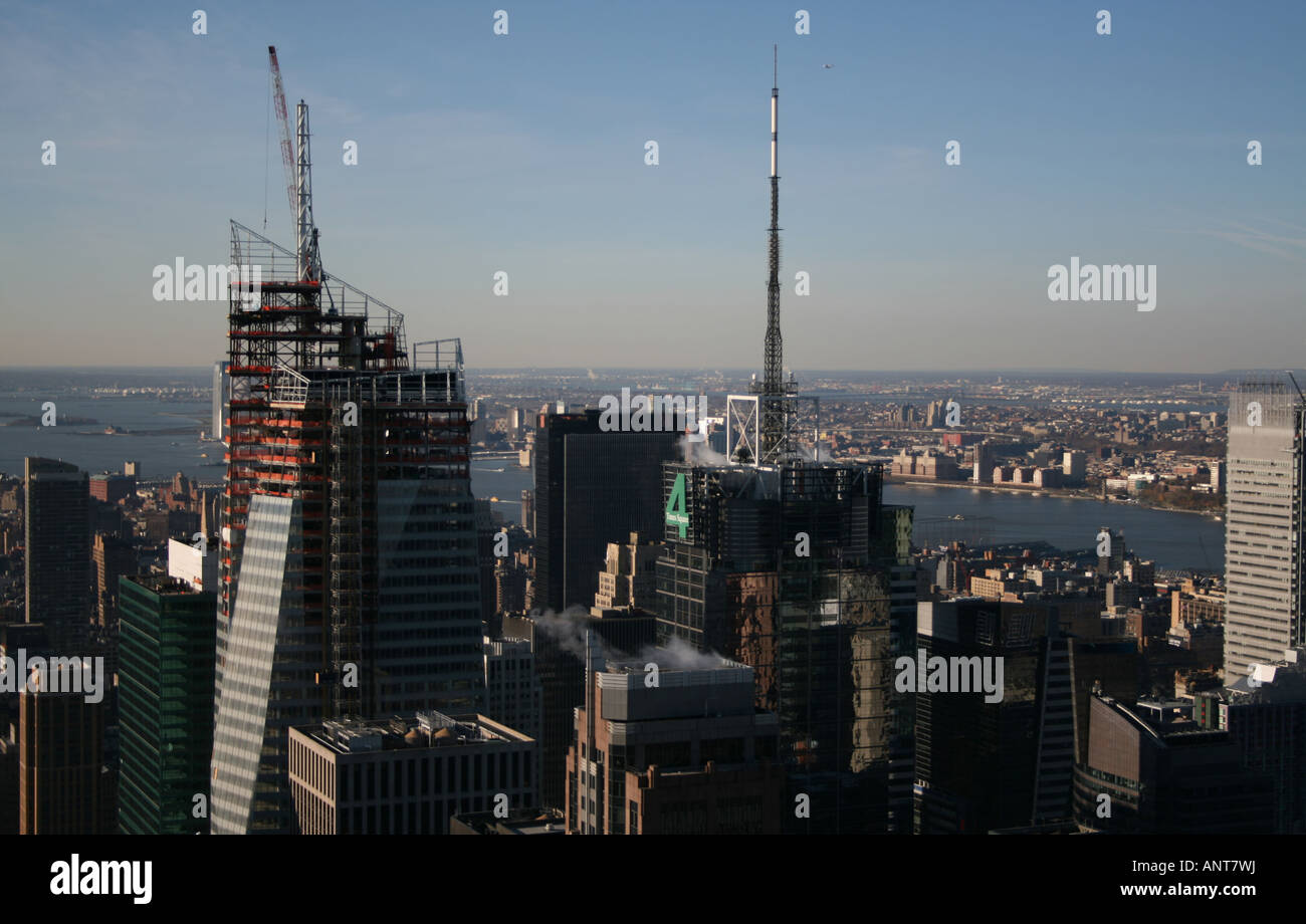 elevated view of Midtown Manhattan New York City November 2007 Stock ...