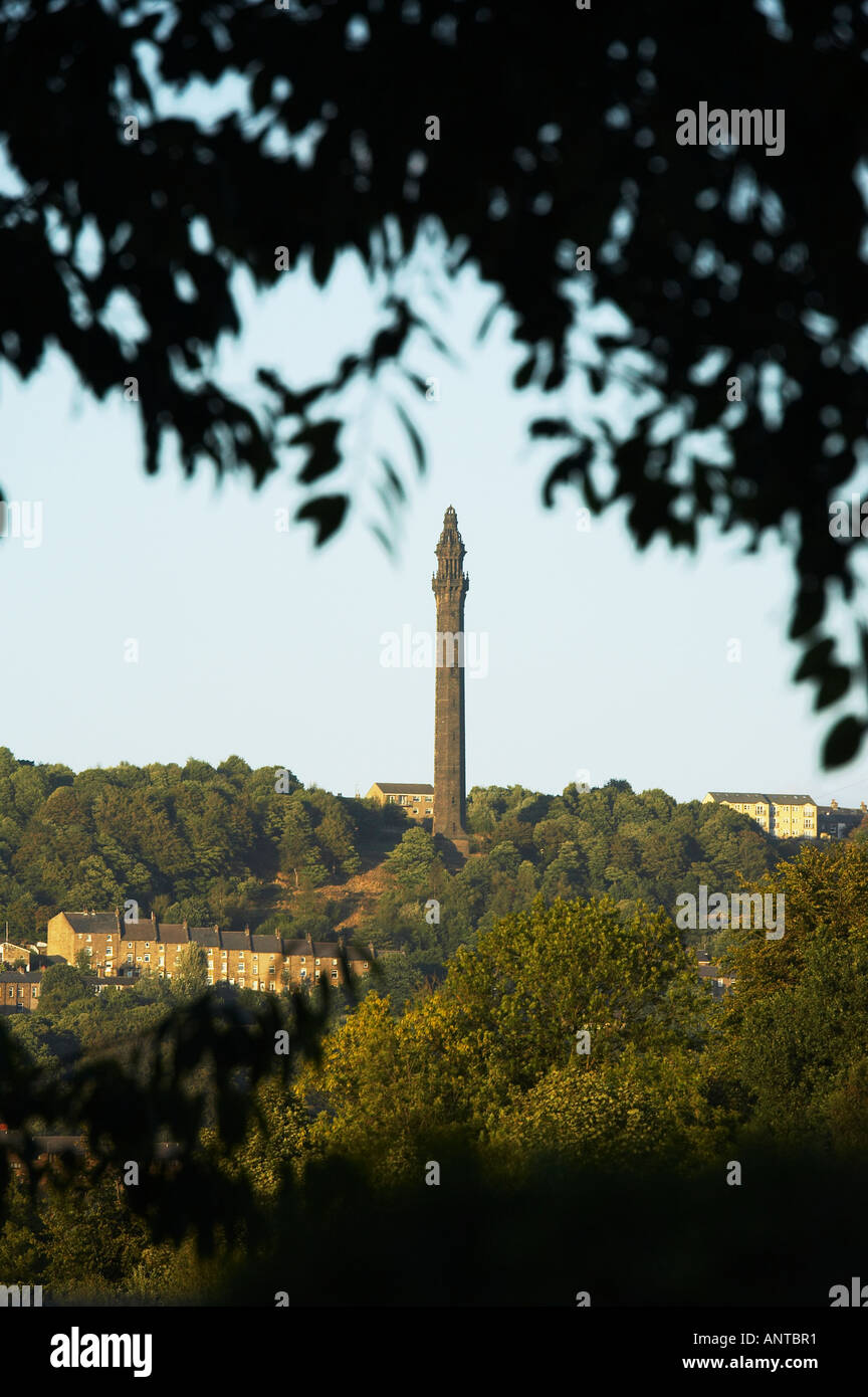 Wainhouse Tower from Sowerby Bridge Halifax West Yorkshire Stock Photo