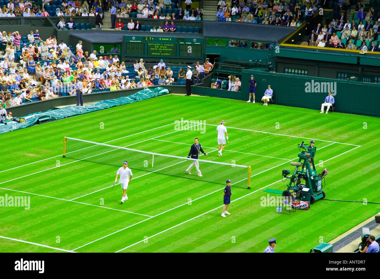 wimbledon Centre court match Stock Photo