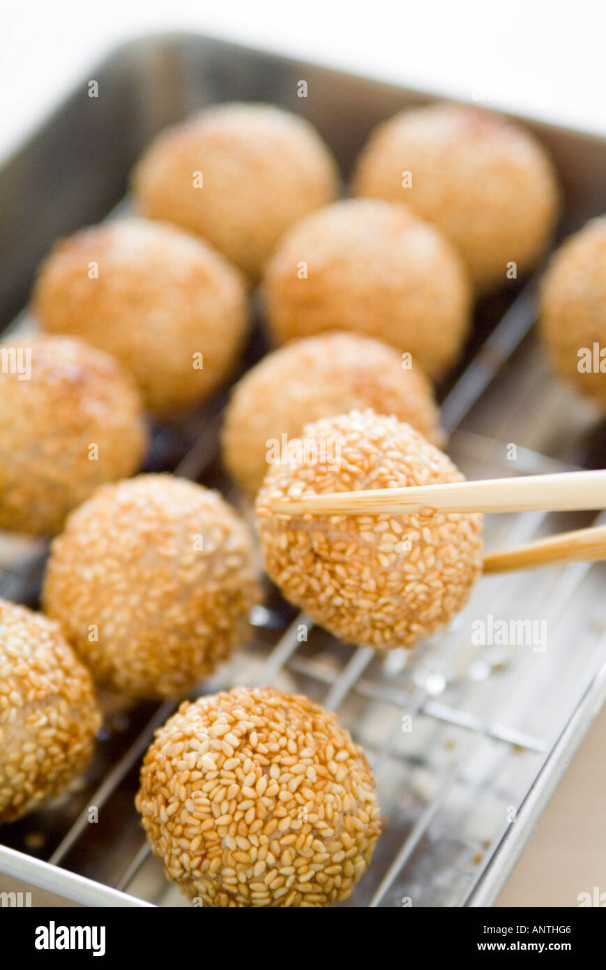Sesame seed balls Stock Photo Alamy