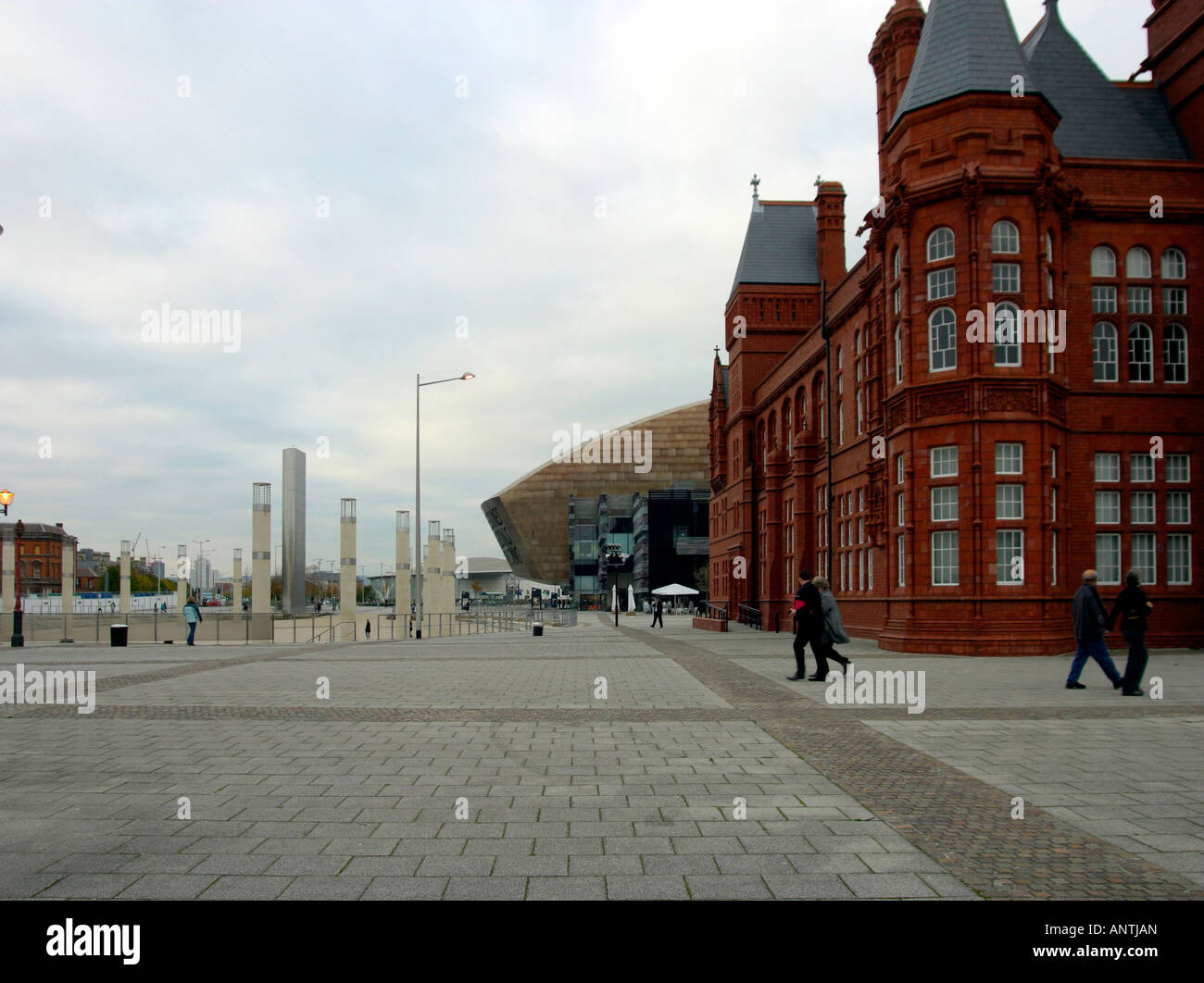 Red Building Cardiff The redbrick Pierhead building, with the Millennium Centre in the ...