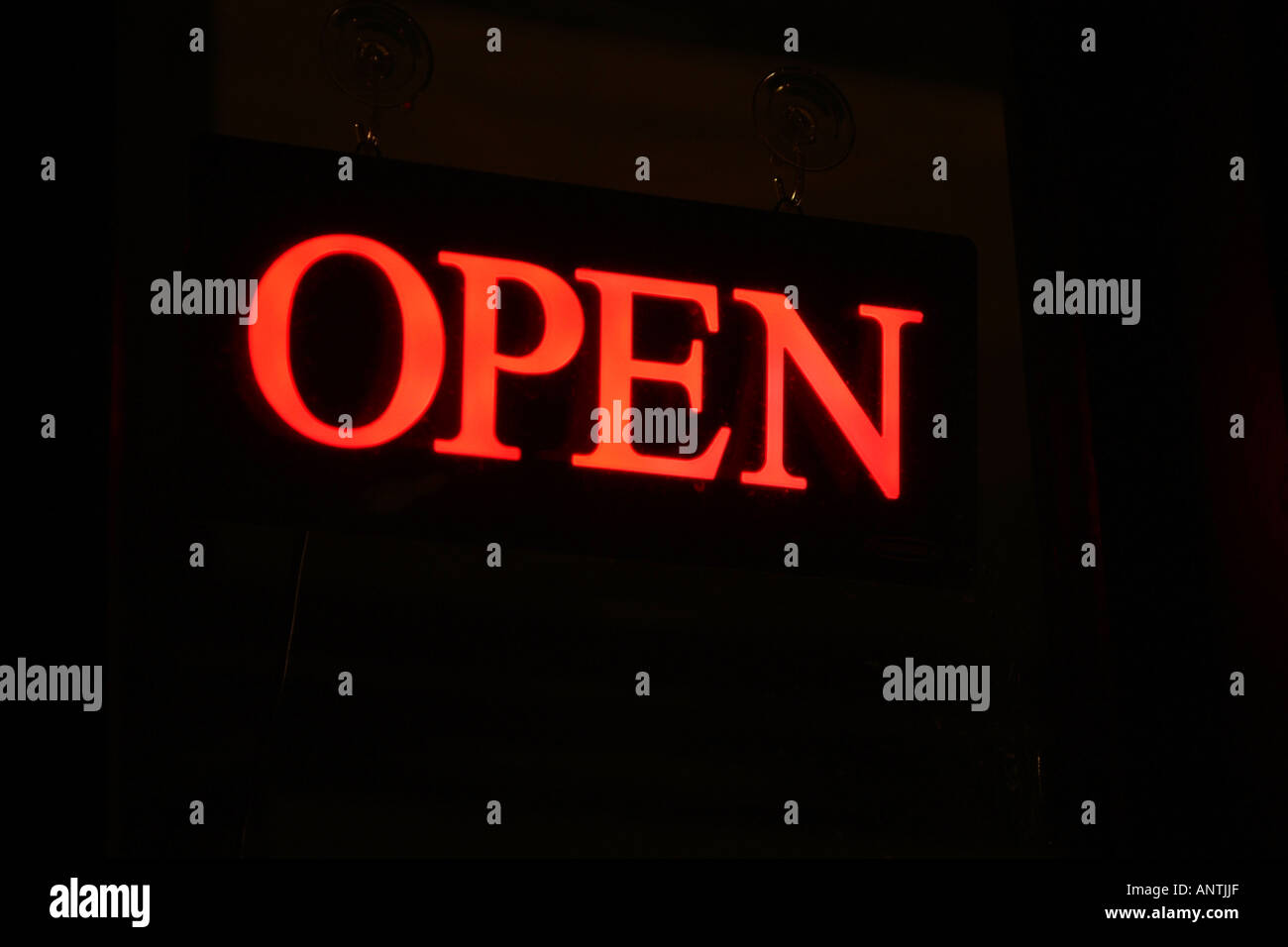 Light up open sign hi-res stock photography and images - Alamy