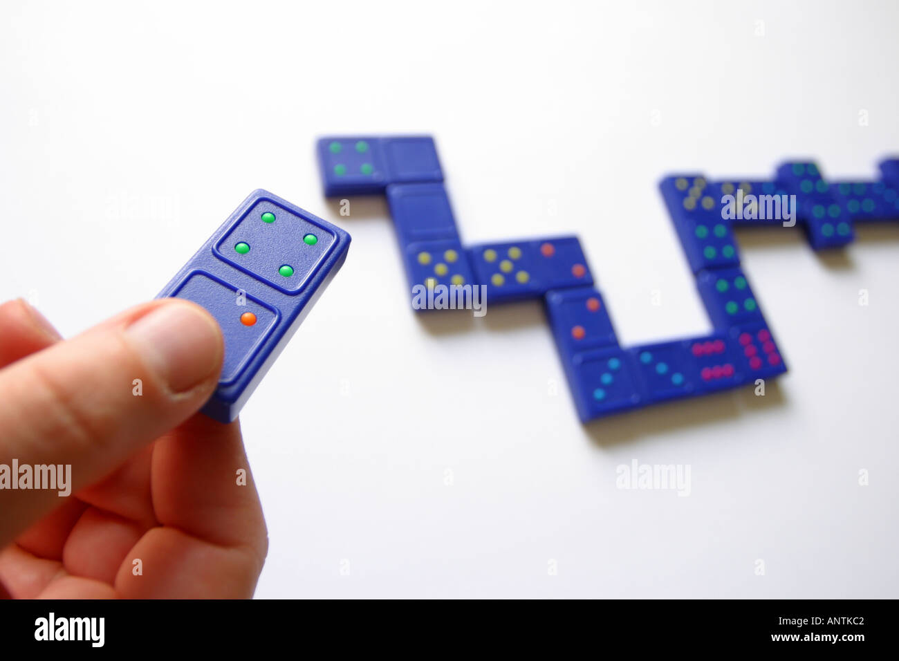 Game of dominos Stock Photo