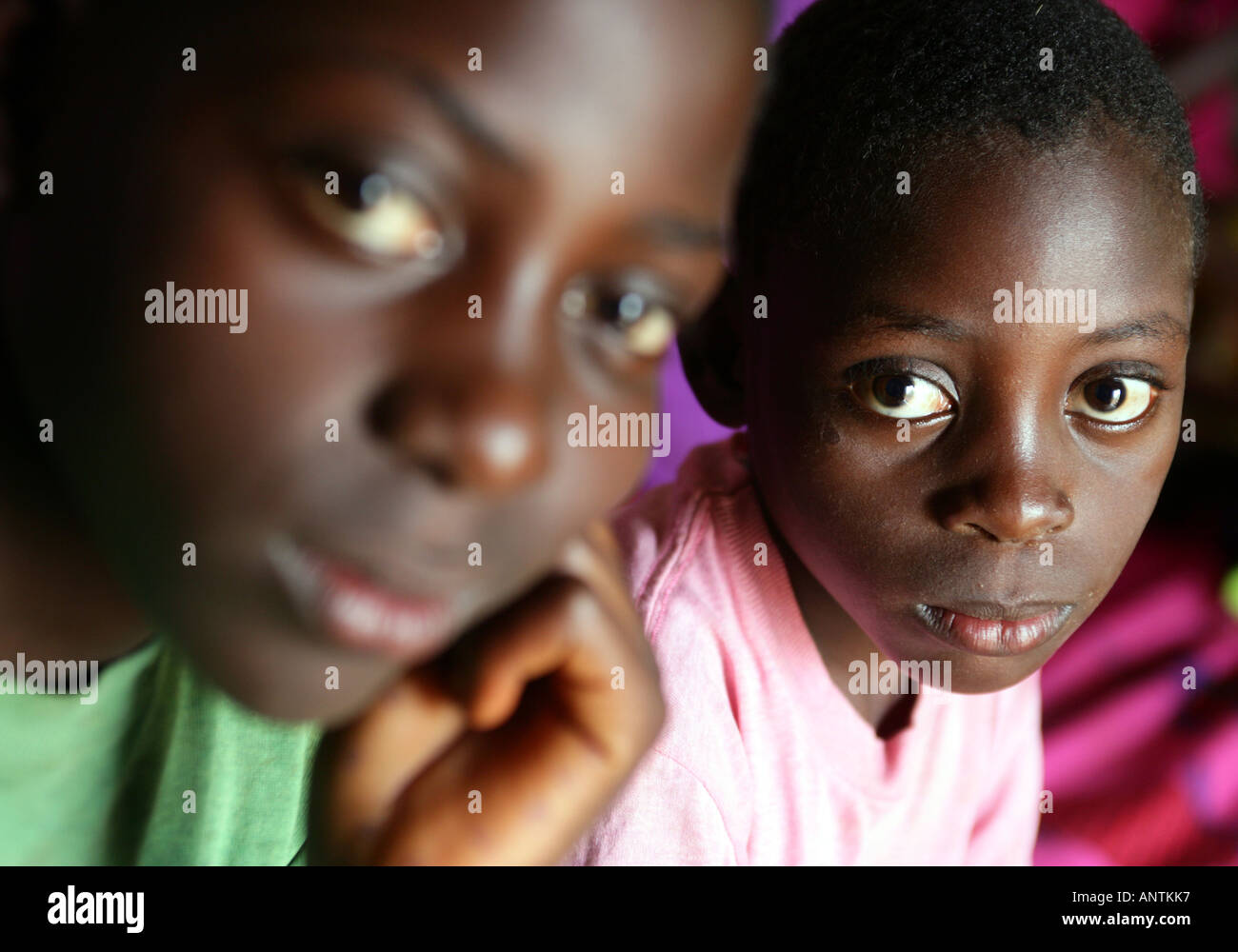 HIV orphans in Tanzania Stock Photo