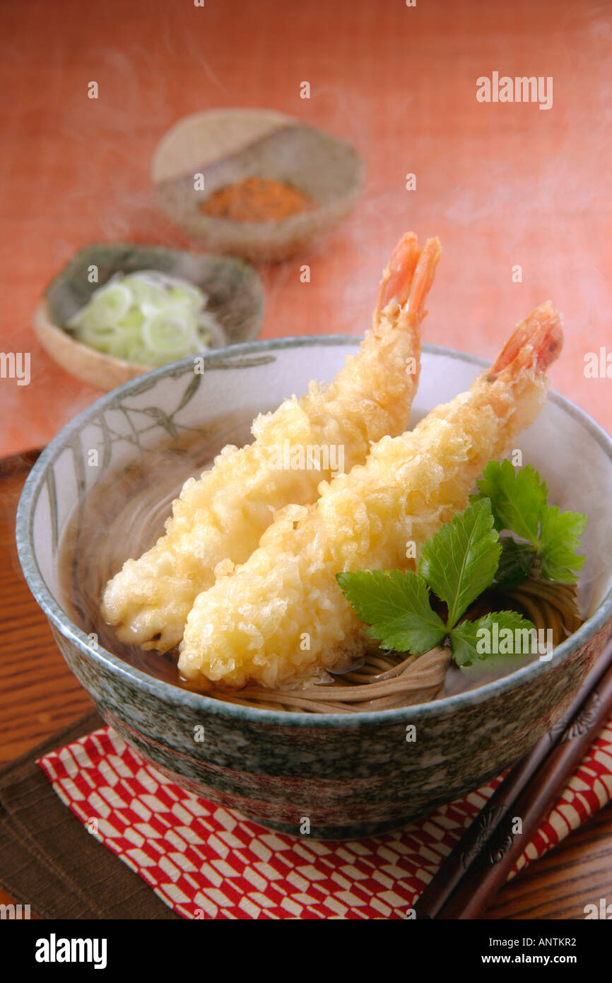 Shrimp Tempura soba Stock Photo Alamy