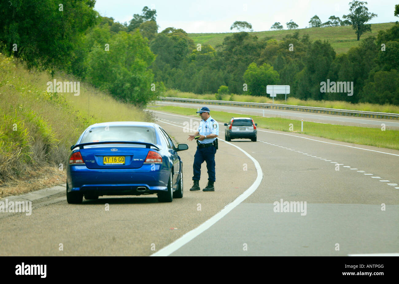 Highway Patrol in Australia Stock Photo