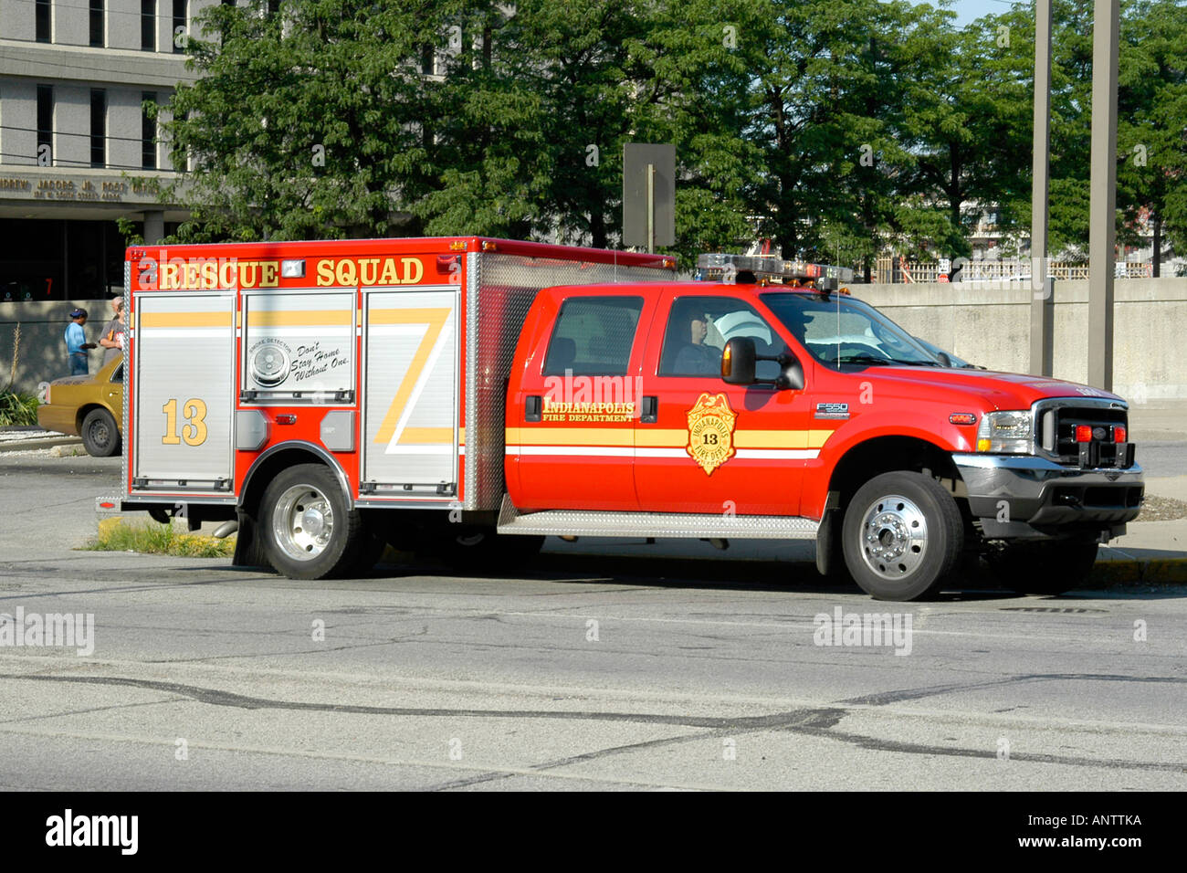 Fire and rescue vehicle of the Indianapolis Fire dept Stock Photo