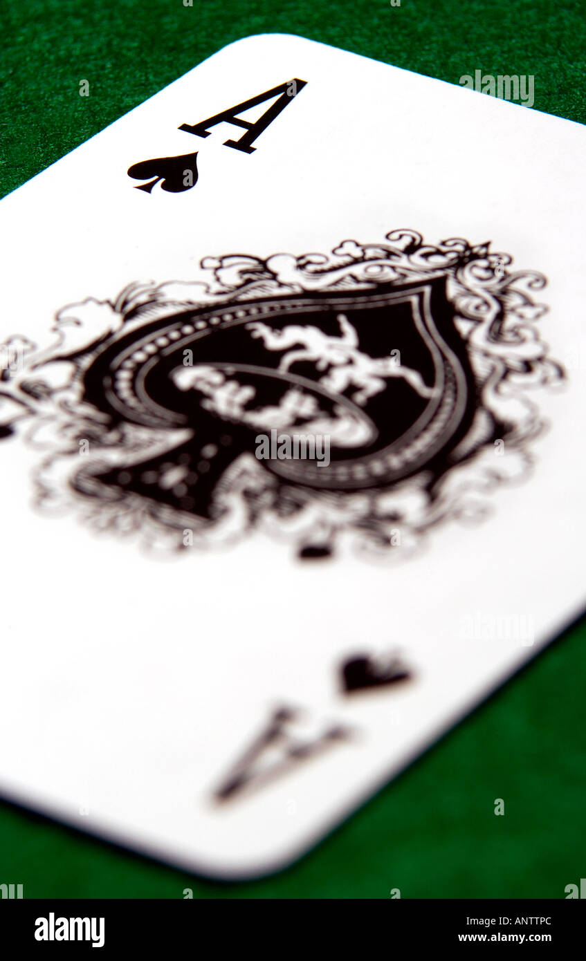 Ace of Spades or Death Card Stock Photo
