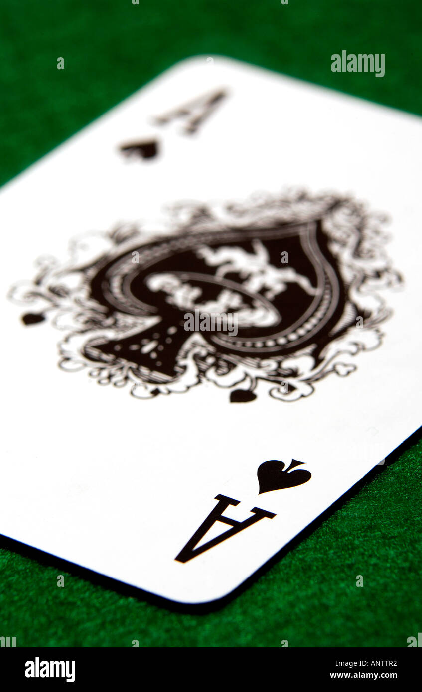 Ace of Spades or Death Card Stock Photo