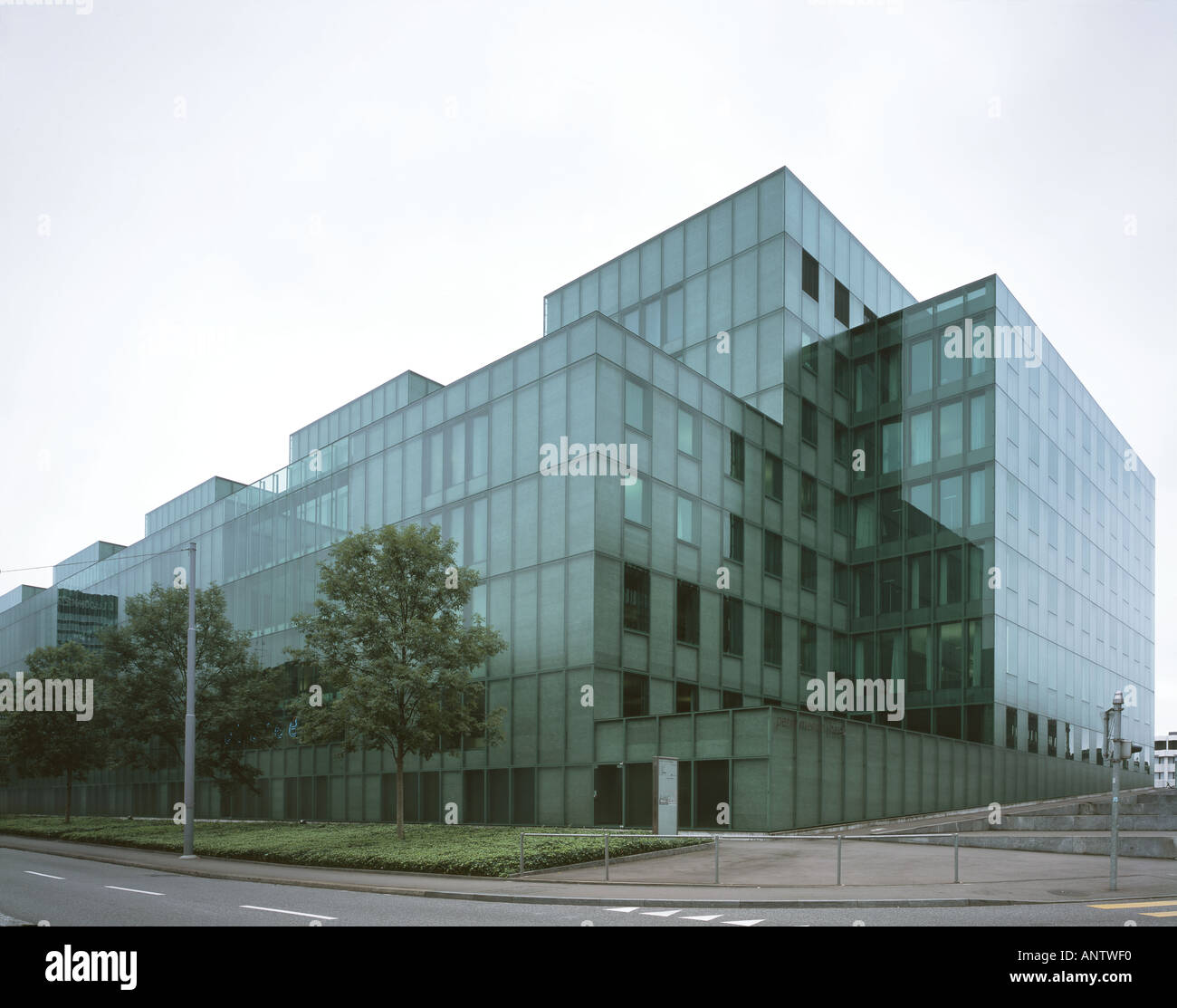 Peter Merian House Head office of Bayer Europe consumer care located in the  city of Basel Switzerland designed by the swiss ar Stock Photo - Alamy