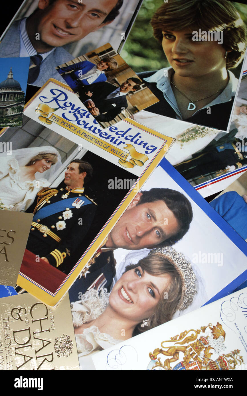 Charles and Diana wedding day Memorabila Stock Photo