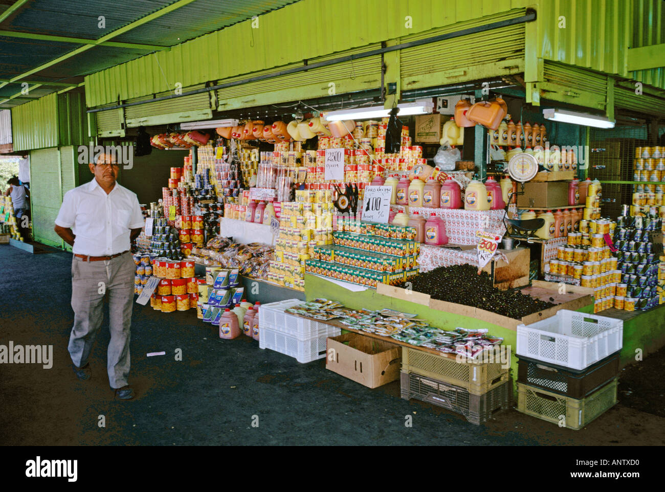 Grocery market on a street in Santiago Chile Stock Photo - Alamy