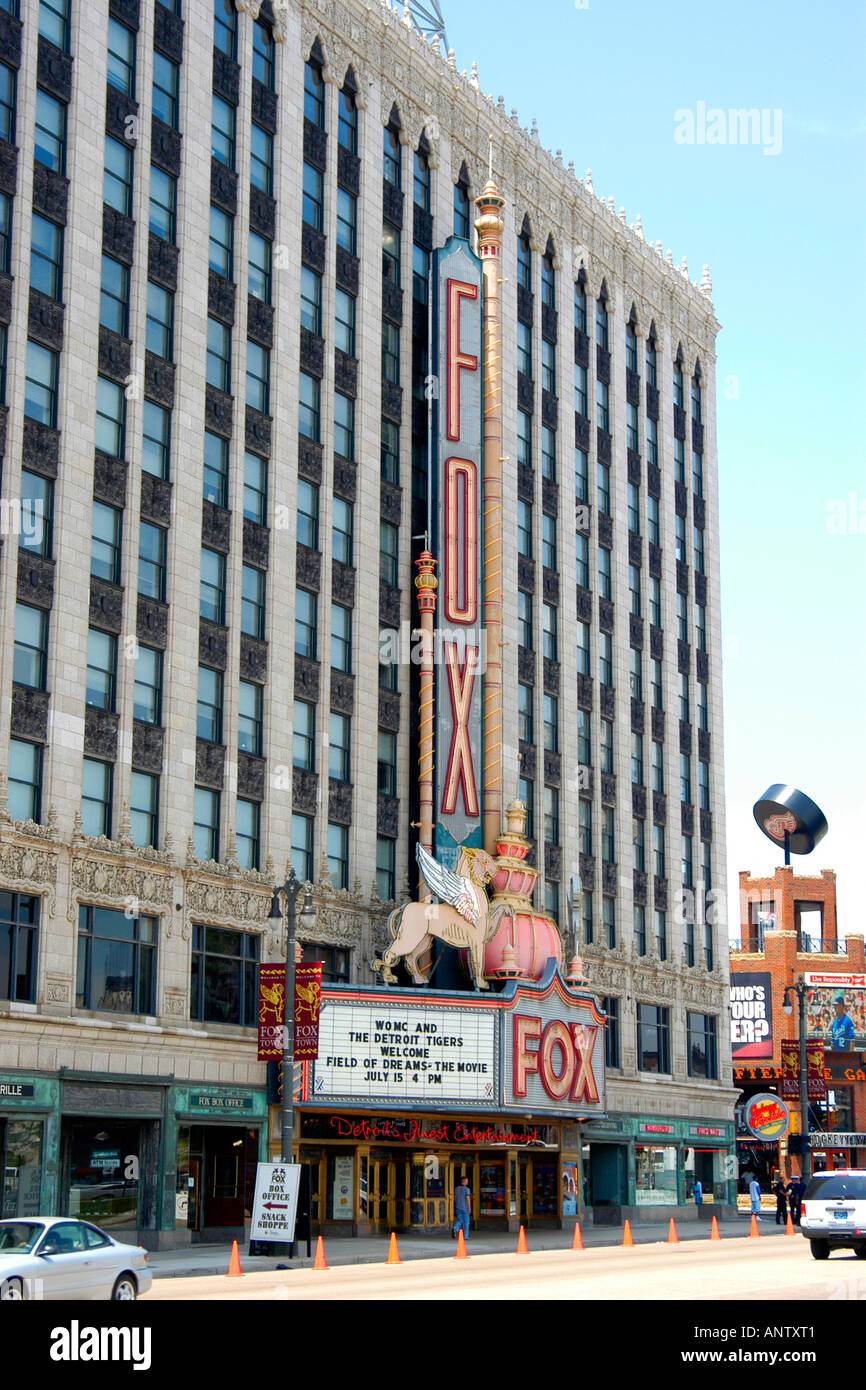 The Fox Theater in Downtown Detroit Michigan MI Stock Photo Alamy