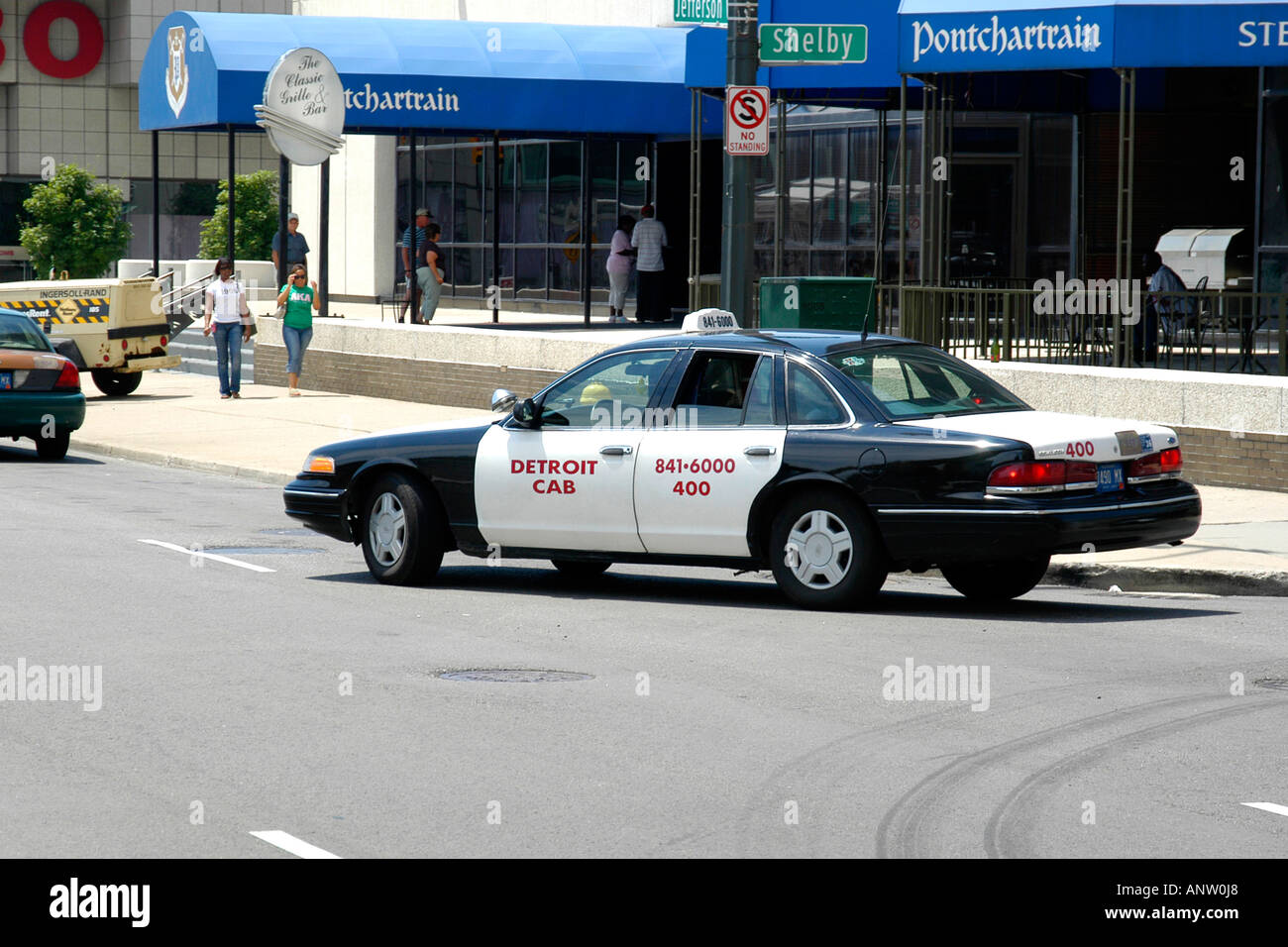 City Taxi in Detroit Michigan MI Stock Photo Alamy