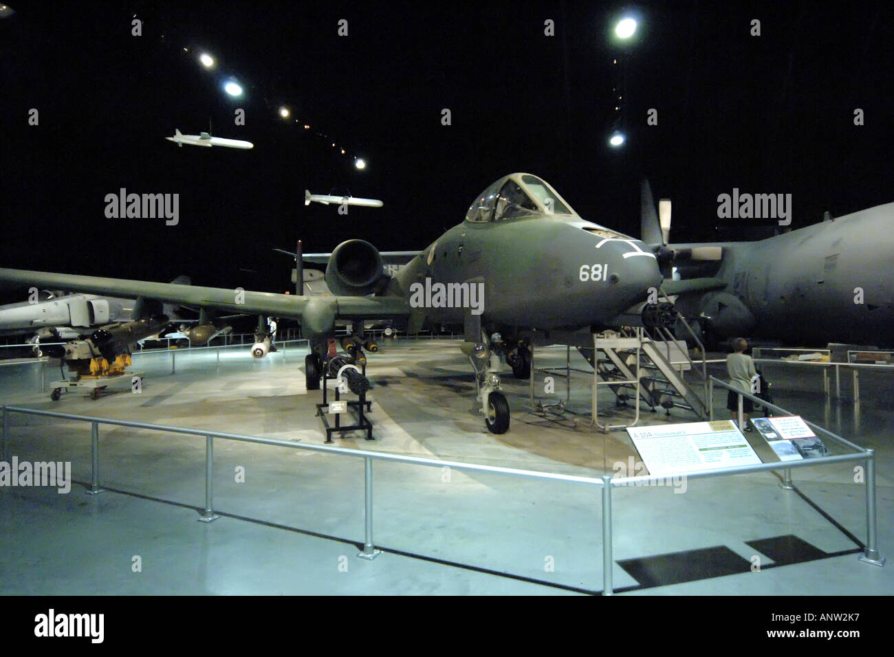 A10 tank Buster at the Wright Patterson Air Force Museum in Dayton, Ohio. Stock Photo