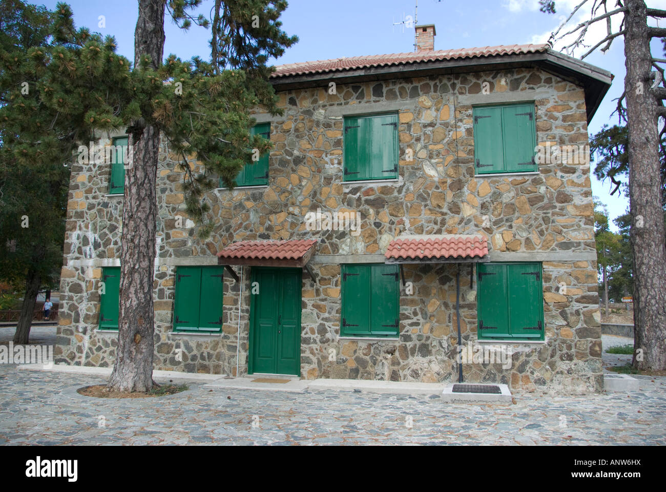 Typical architecture of Troodos region Stock Photo - Alamy