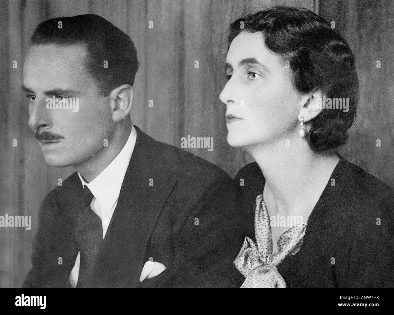 Sir Oswald Mosley and Lady Mosley Sir Oswald Mosley leader of the British Union of Fascists Stock Photo