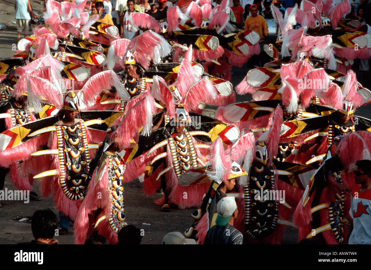 Philippines, Aklan Kalibo, dancer at the Ati Atihan festival Stock Photo