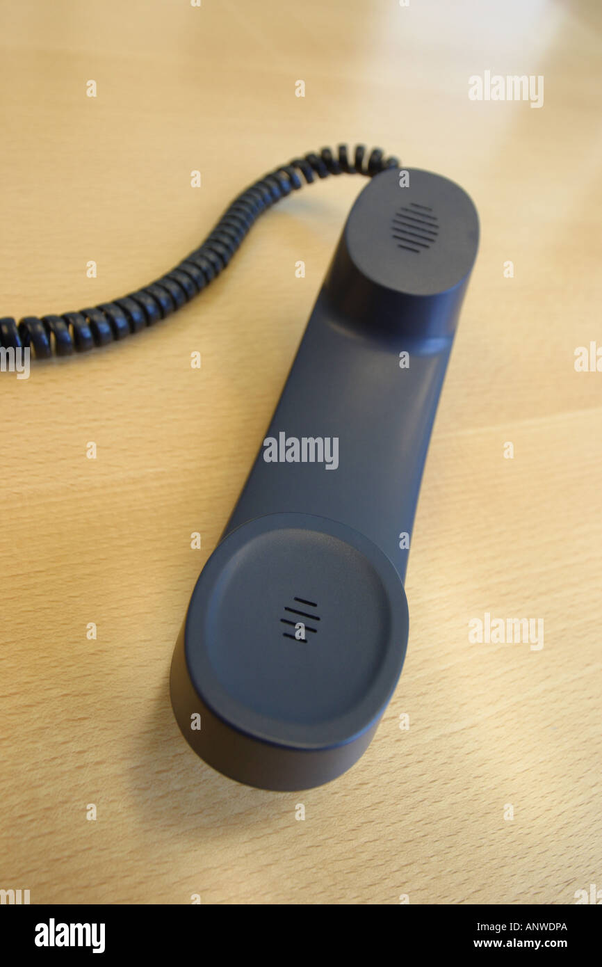 Telephone handset off the hook Stock Photo Alamy
