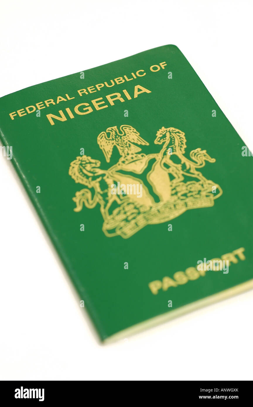 Nigerian passport Stock Photo