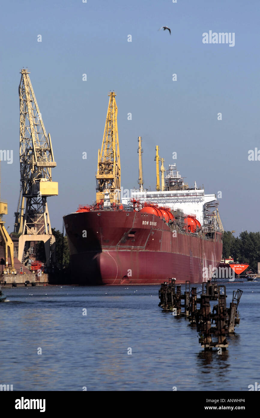 Building a new tanker, Stettin, Szczecin, West Pomerania, Poland Stock Photo