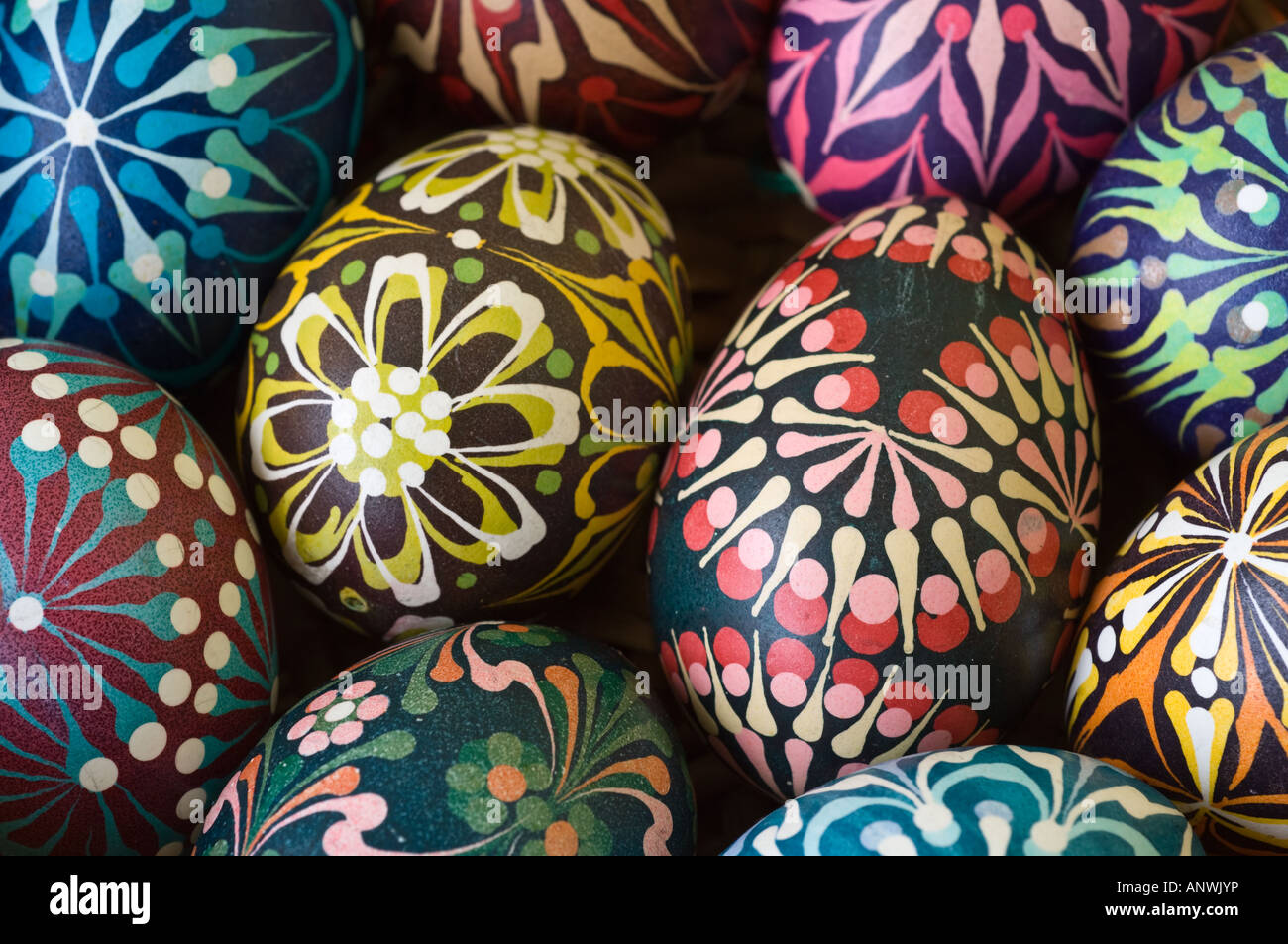Decorated Easter Eggs, batik method, Collection Krystyna Majewska