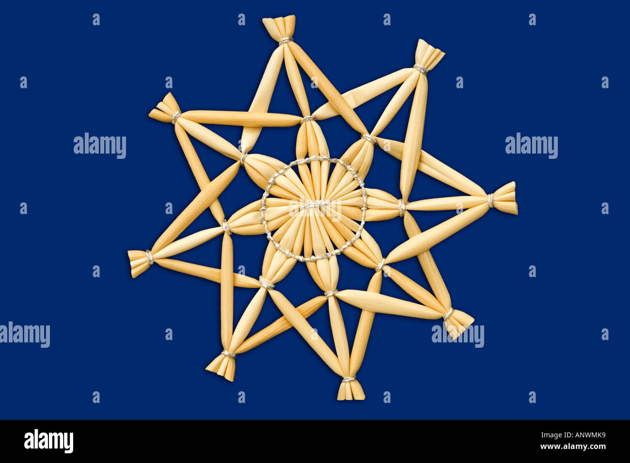 Christmas star blue background Stock Photo - Alamy