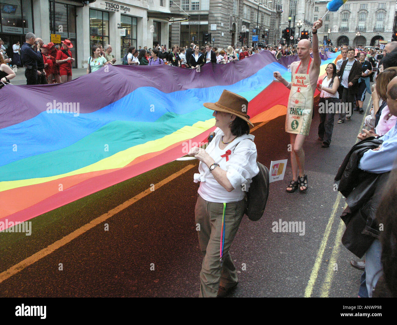 The Rainbow Banner at Gay Pride Parade London 2005 England Great ...