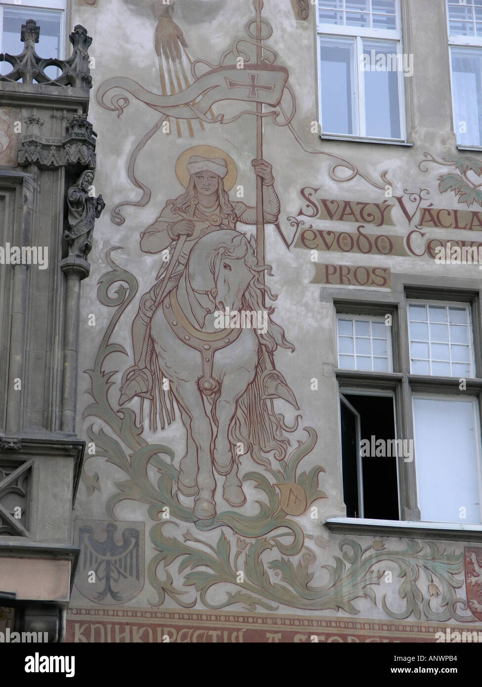 Storch house Staromestske Namesti Old Town Square Prague Czech Republic Europe EU Stock Photo