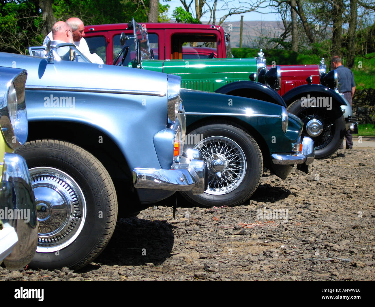 Display of vintage cars Stock Photo