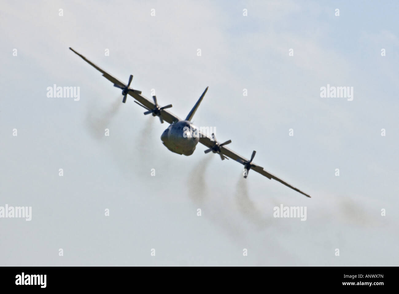 Lockheed C-130H Hercules in action at Sola Airshow June 2007, Norway Stock Photo