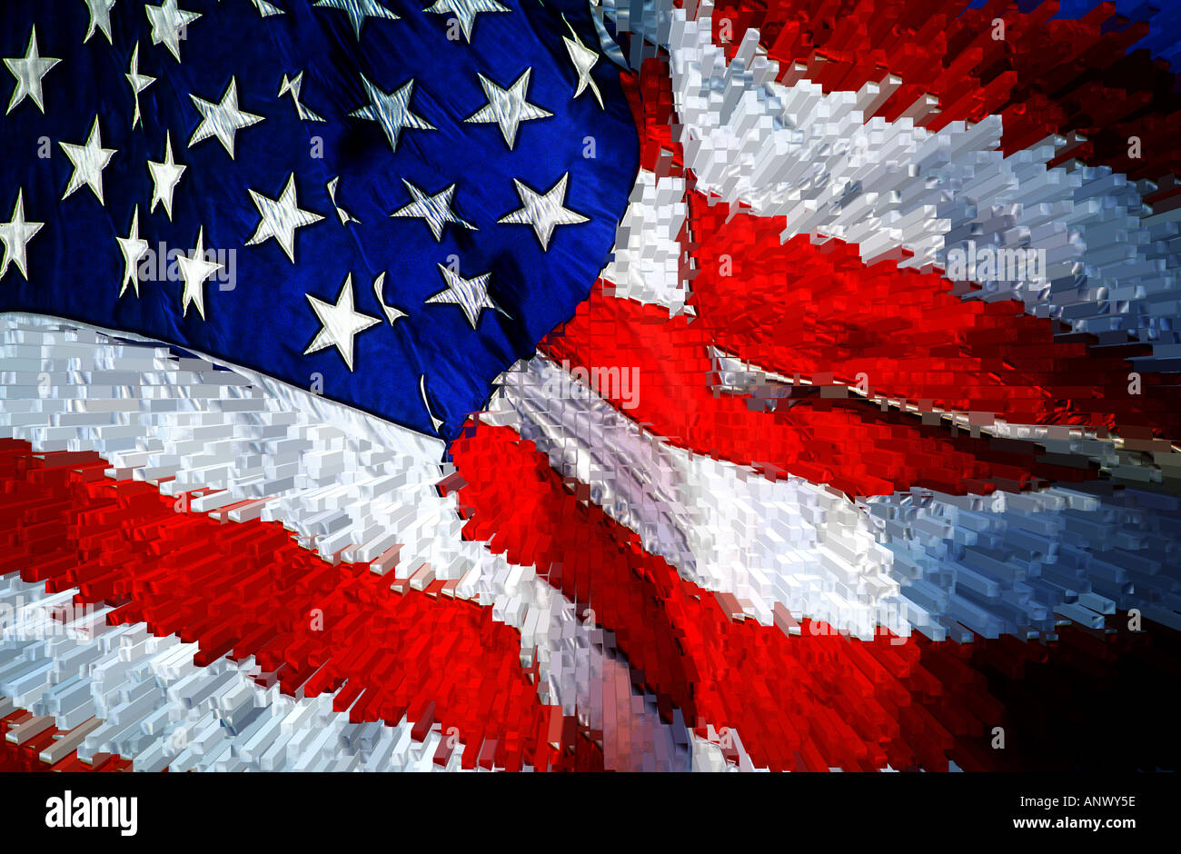american usa stars and stripes flag blowing in wind graphic photo ...