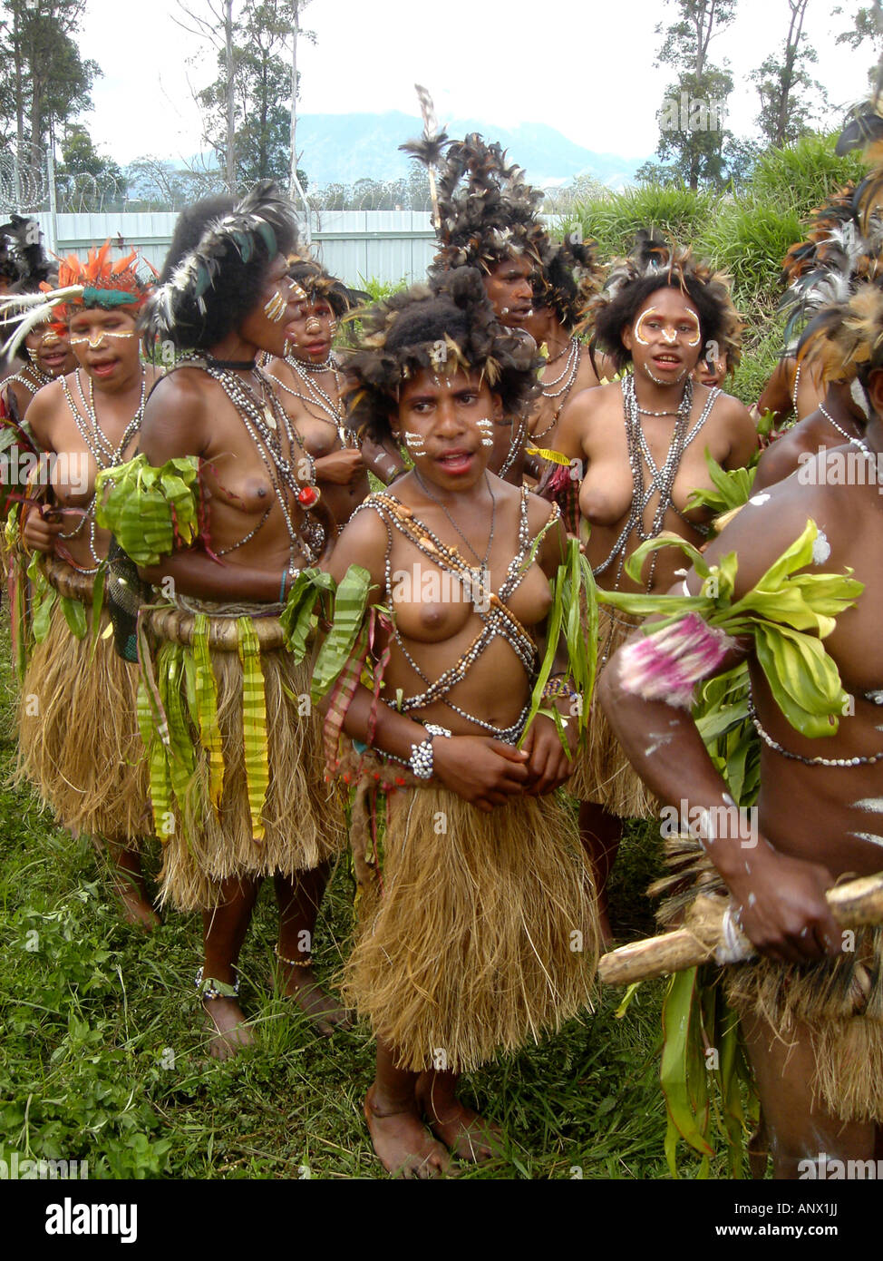 Papua women at Highland festival, Papua New Guinea Stock Photo