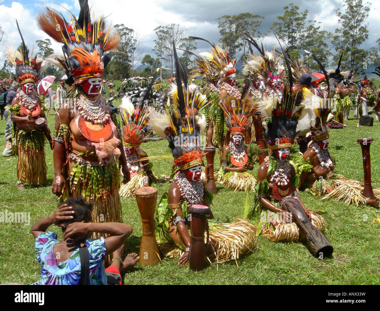 women at the Highland festival, Papua New Guinea Stock Photo