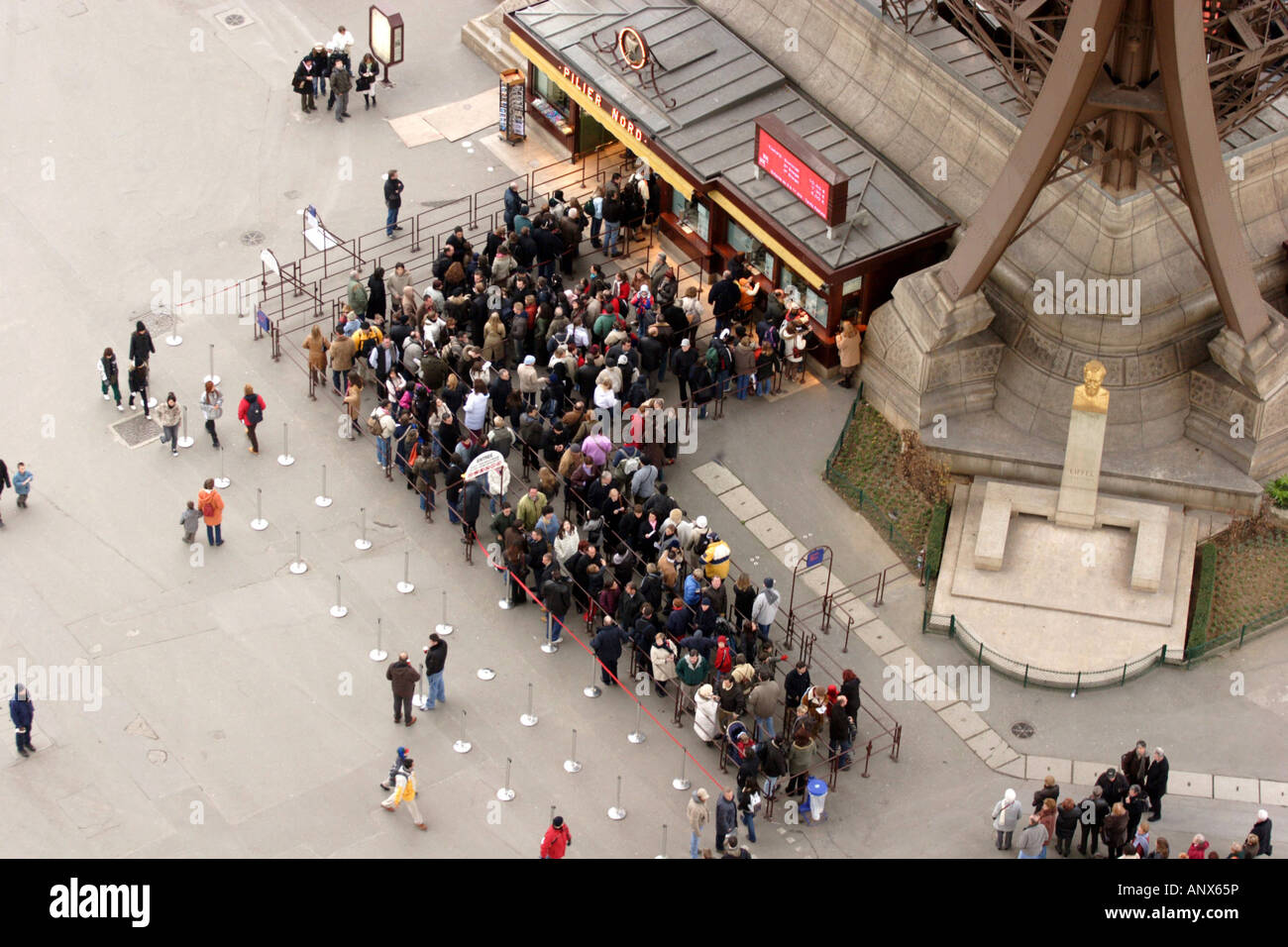Eiffel Tower, entrance, France, Paris Stock Photo Alamy