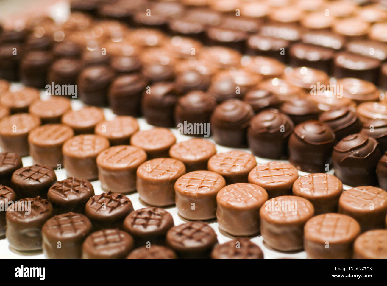 chocolate in a shop window in Zurich, Switzerland Stock Photo Alamy