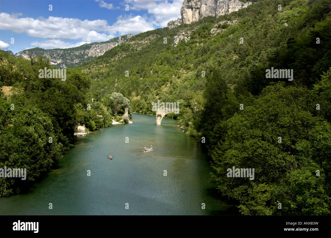 French river Tarn. Lozere. France Stock Photo