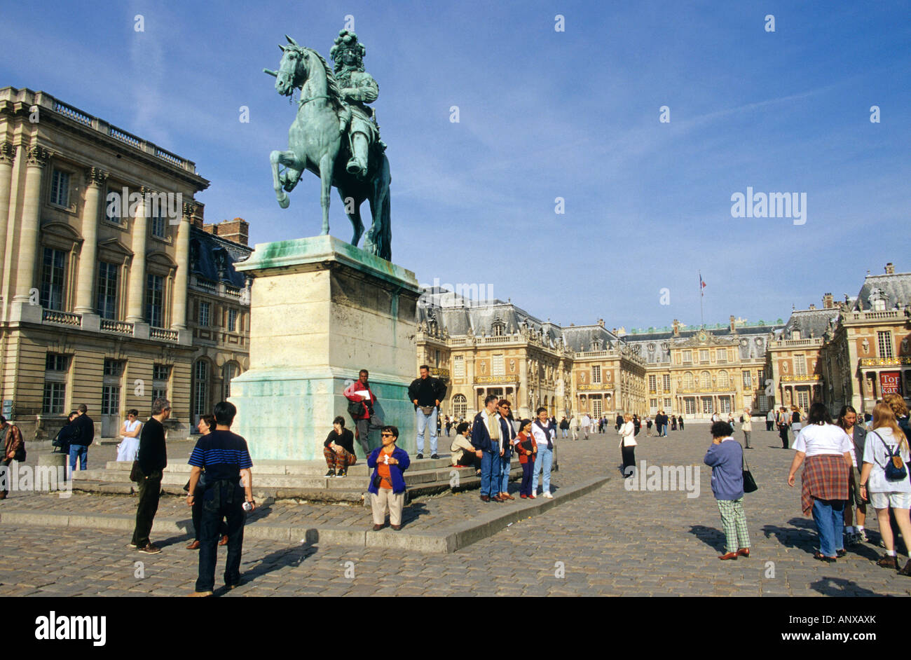 Statue of Louis XIV at the Palace of Versailles, France Stock Photo